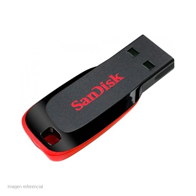 Memoria Flash Usb Sandisk Cruzer Blade , 64Gb, Usb 2.0, Presentación En Colgador.