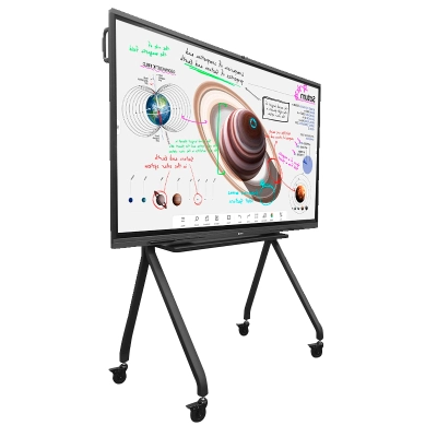 Rack Portátil Teros Te-9010S Para Pantalla Táctil Interactiva De 75" A "86", Negro