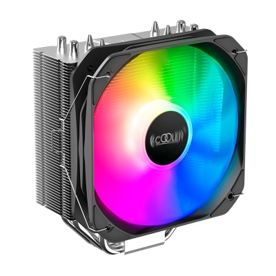 Fan-Cooler Para Cpu Pccooler Paladin 400 Argb, 130Mm, 200W, 4-Pin Pwm, 12Vdc, Color Negro
