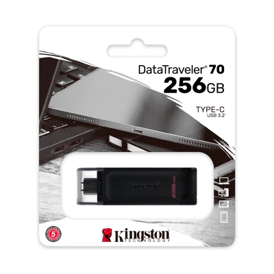 Memoria Flash Usb Kingston Datatraveler 70, 256Gb Usb-C 3.2 Gen 1