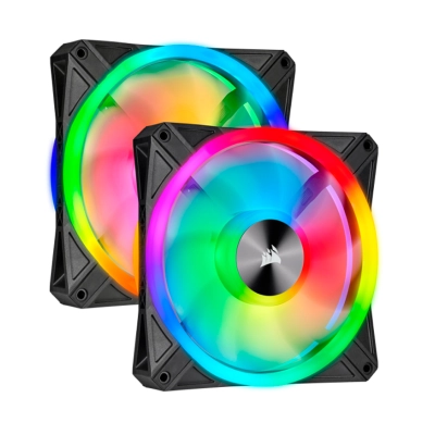 Fan Corsair Dual Ql140 Rgb, 14Cm, 550 - 1250 10% Rpm, 6V - 13.2V, Pwm Control.
