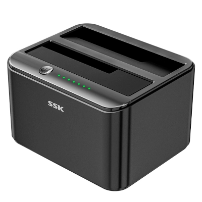 Estación/Docking Ssk Dual Para Hdd/Ssd (3.5"/2.5") Con Funciónes De Clonación/Duplicacion.