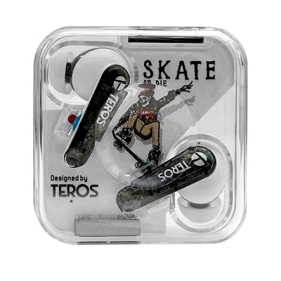 Audífonos Teros Te-8072W, Bluetooth, Tws, Blanco