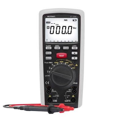 Tester De Aislamiento Digital (Megaóhmetro) Voltcraft Et-200 50V/100V/250V/500V/1000V/20GΩ
