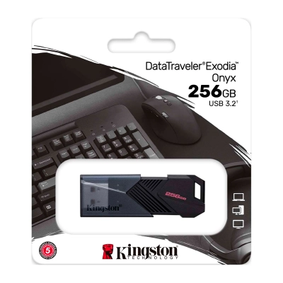 Memoria Flash Usb Kingston Datatraveler Exodia Onyx 256Gb, Usb 3.2 Gen 1, Color Negro Mate