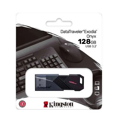 Memoria Flash Usb Kingston Datatraveler Exodia Onyx, 128Gb Usb 3.2 Gen 1, Color Negro Mate