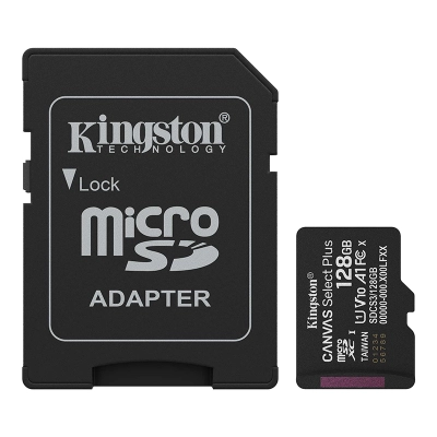 Tarjeta De Memoria Kingston 128Gb Microsd Canvas Select Plus -150Mb/Seg - Uhs-I Clase 10