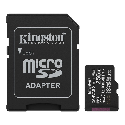 Tarjeta De Memoria Kingston 256Gb Microsd Canvas Select Plus -150Mb/Seg - Uhs-I Clase 10