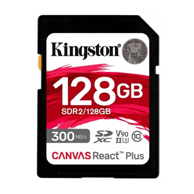 Memoria Card Sd Kingston Sd Canvas React Plus, 128Gb, Uhs-Ii, U3, V90