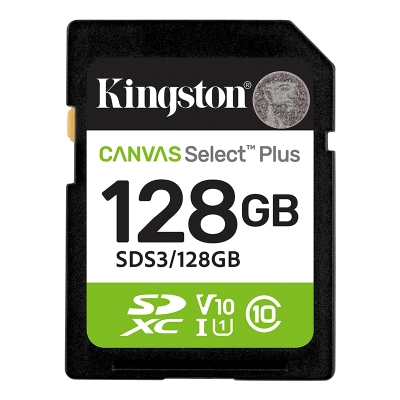 Memoria Card Sd Kingston Sd Canvas Select Plus 128Gb, Categoría De Velocidad: Uhs-I/U1/V10
