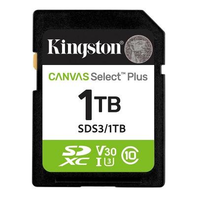 Memoria Card Sd Kingston Sd Canvas Select Plus 1Tb, Categoría De Velocidad: Uhs-I/U3/V30