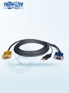 Cable Tripp-Lite P776-006, Longitud De Cable 1.80Mts, Conectores 2 Vga/ Usb Para Multiplexor Kvms Series B020 Y B022.