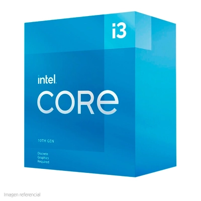 Procesador Intel Core I3-10105F 3.70 / 4.40 Ghz, 6 Mb Caché L3, Lga1200, 65W, 14 Nm.