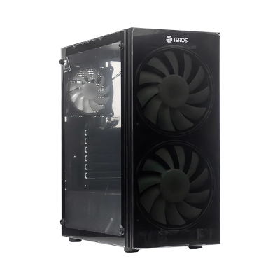 Case Sin Fuente Gamer Teros Te-1333G, Mid Tower, Atx/Micro-Atx/Itx, Usb-A, Audio