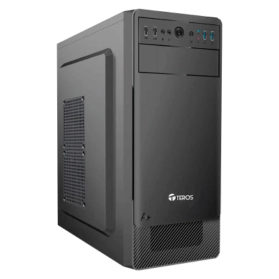 Case Teros Te-1074N, Mid Tower, Atx, 250 W, Usb 3.0 / 2.0, Audio, Negro