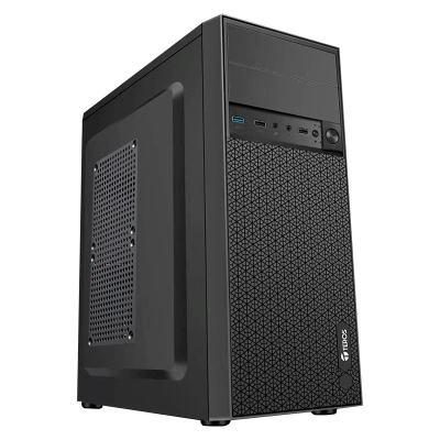 Case Teros Te-1076N, Mid Tower, Atx, 250 W, Usb 3.0 / 2.0, Audio, Negro.