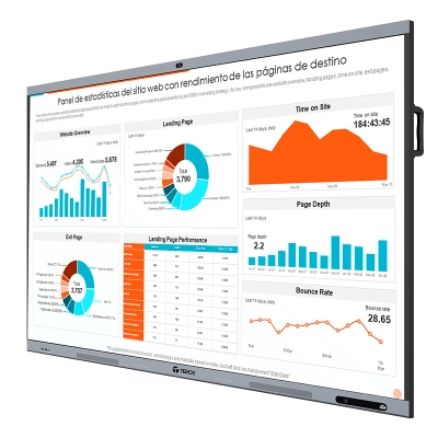 Pantalla Táctil Interactiva Teros Te8612W, 86" D-Led Ips (3840X2160), 8Ms, 8Gb, Android 14