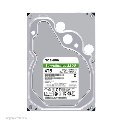 Disco Duro Toshiba Surveillance S300, 4Tb, Sata 6.0 Gb/S, 5400 Rpm, 3.5".