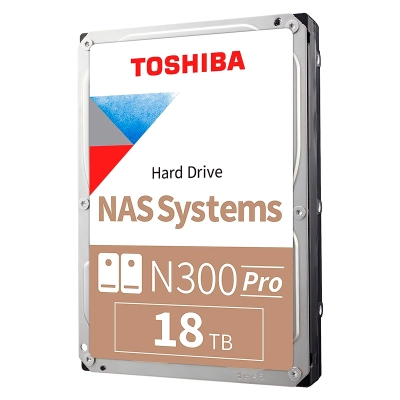 Disco Duro Toshiba N300 Pro Nas, 18Tb, Sata 6.0Gb/S, 7200Rpm, 512Mb Cache, 3.5".