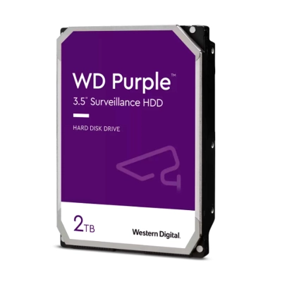 Disco Duro Western Digital Wd Purple, 2Tb, Sata 6.0 Gb/S, 64Mb Cache, 5400 Rpm, 3.5".