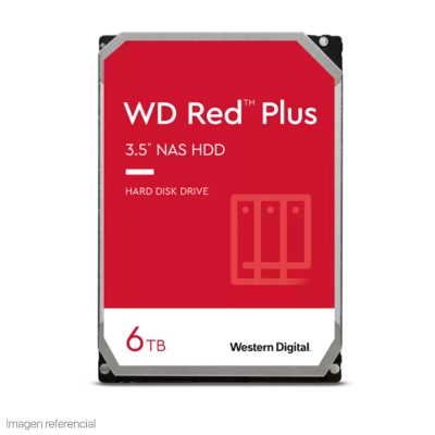 Disco Duro Western Digital Red Plus Wd60Efpx, 6Tb, Sata, 5400Rpm, 3.5", Cache 256Mb