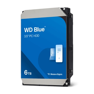 Disco Duro Western Digital Wd Blue Pc Desktop Hard Drive 6Tb,3.5" Sata /185Mb/S / 5400Rpm