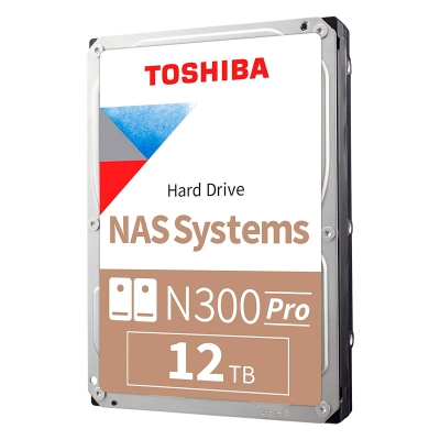Disco Duro Toshiba N300 Pro Nas, 12Tb, Sata 6.0Gb/S, 7200Rpm, 512Mb Cache, 3.5".