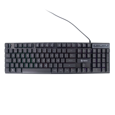 Teclado Gamer Teros Te-4072G, Rgb, Usb, Negro