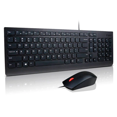 Kit De Teclado Y Mouse Lenovo, Interfaz Usb (Español De Latinoamérica / 171 Teclas), Negro