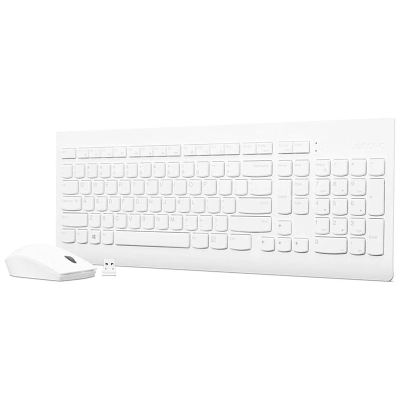 Kit De Teclado Mouse Combo, Lenovo 510, Inalámbrico, Color Blanco