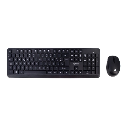 Kit Inalámbrico Teclado Mouse Teros Te-5011Cs, 2.4Ghz, 1000Dpi, Español, Negro