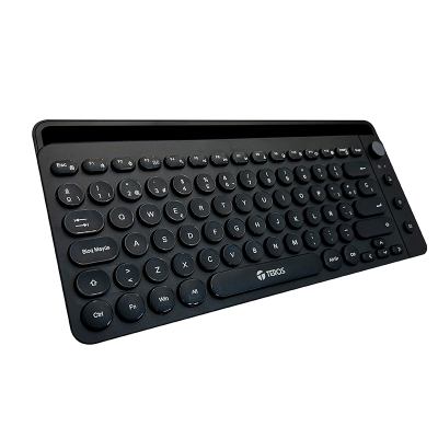 Teclado Inalámbrico Teros Te-4064N, 2.4 Ghz, Bluetooth 3.0 / 5.2, 80 Teclas, Negro