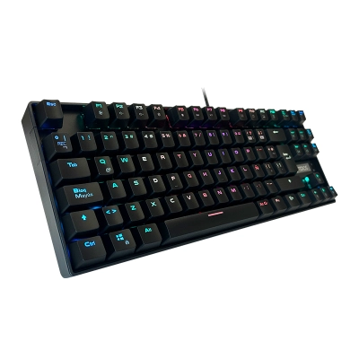 Teclado Gamer Teros Te-4153, Mecánico, Multimedia, Iluminación Rgb, Tkl, Usb