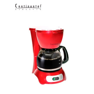 Cafetera Continental Electric Cm43655-02, 4 Tazas, Antigoteo, Filtro Permanente, Roja.
