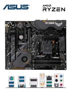 Motherboard Asus Rog Tuf Gaming X570-Plus (Wi-Fi), Chipset Amd X570, Amd Socket Am4, Atx