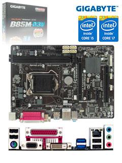 Motherboard Gigabyte Ga-B85M-D3V, Lga1150, B85, Ddr3, Sata 6.0, Usb 3.0, Vd/Sn/Nw.