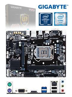 Motherboard Gigabyte Ga-H110M-H, Rev 1.0, Lga1151, H110, Ddr4, Sata 6.0, Usb 3.0.