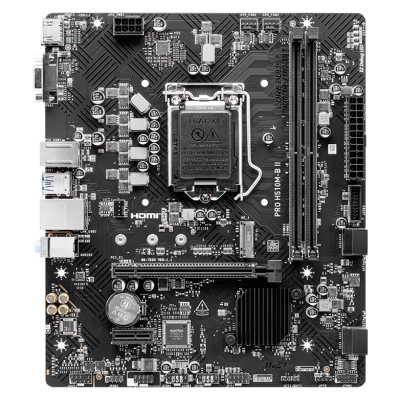 Motherboard Msi Pro H510M-B Ii Chipset Intel H470, Lga1200, Hdmi, Vga, Matx