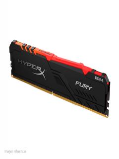 Memoria Kingston Hyperx Fury Rgb, 16Gb, Ddr4, 3200 Mhz, Pc4-25600, Cl-16, 1.35V.