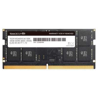 Memoria Teamgroup So-Dimm Elite Ddr5, 16Gb Ddr5-4800Mhz, Cl40, 1.1V