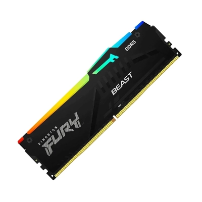 Memoria Dimm Kingston Fury Beast, 16Gb Ddr5-6400, Pc5-51200 Cl32, 1Rx8, 1.4V, 288-Pin, Rgb