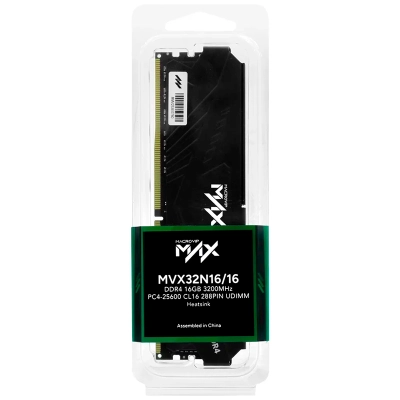 Memoria Udimm Macrovip Max, Mvx32N16/16, 16Gb Ddr4-3200Mhz Pc4-25600, Cl16, 288-Pin
