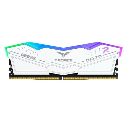Memoria Teamgroup T-Force Delta Rgb Ddr5, 16Gb (1X16Gb) Ddr5-6000Mhz, Cl38, 1.25V, Blanco