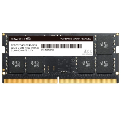 Memoria Teamgroup So-Dimm Elite Ddr5, 32Gb Ddr5-4800Mhz, Cl40, 1.1V, 262-Pin, Non-Ecc