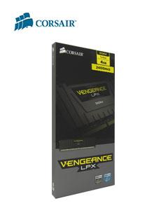 Memoria Corsair Vengeance Lpx, 4Gb, Ddr4, 2400Mhz, Cl16, Negro.