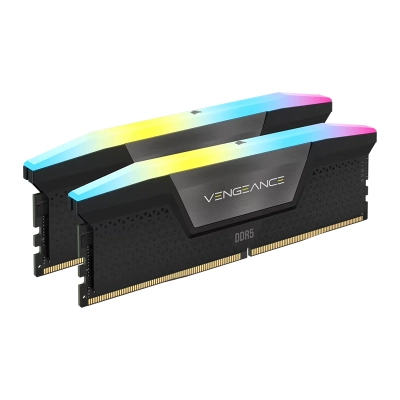 Memoria Ram Corsair Vengeance Rgb 64Gb (2X32Gb) Ddr5-6000Mhz, Cl40, Memory Kit (Negro)