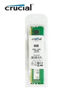 Memoria Crucial Ct8G4Dfd824A, 8Gb, Ddr4, 2400 Mhz, Pc4-19200, Udimm, Cl17, 1.2V.