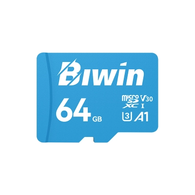 Memoria Flash Microsd Biwin Ms100, 64Gb, Interfaz: Uhs-1, C10, U3, V30, A1