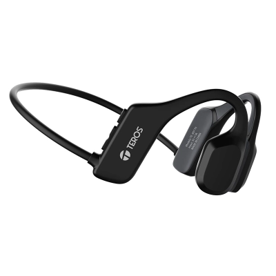 Audífonos De Conducción Ósea Teros Te-8077N, Bluetooth, Negro