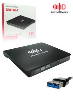 Unidad Externa Dvd-Supermulti Intense Devices Id-Ecd819-Su3, Slim, Portátil, Usb 3.0.